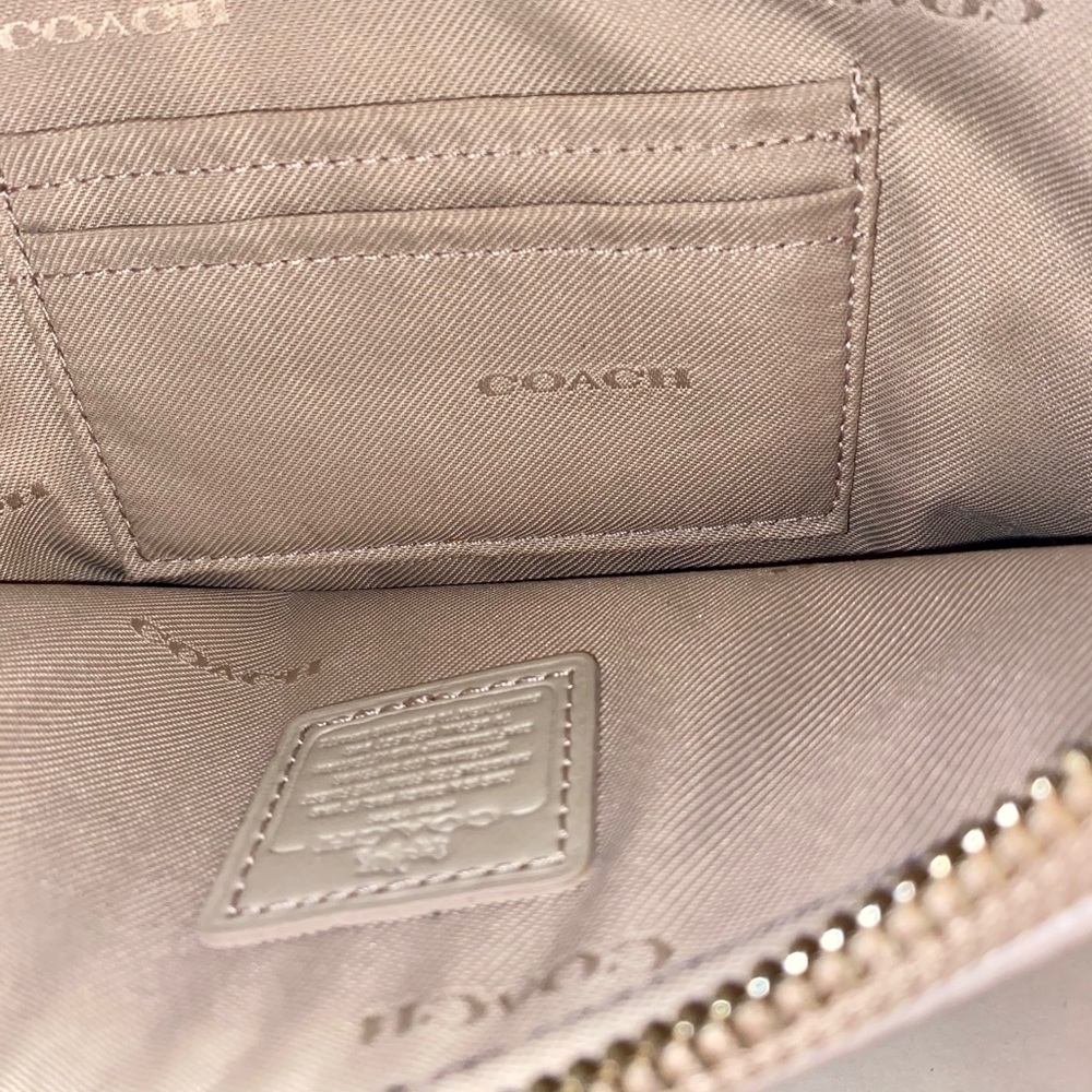 Coach Sadie Tan Crossbody Pebbled Leather Bag - Picture 7 of 9